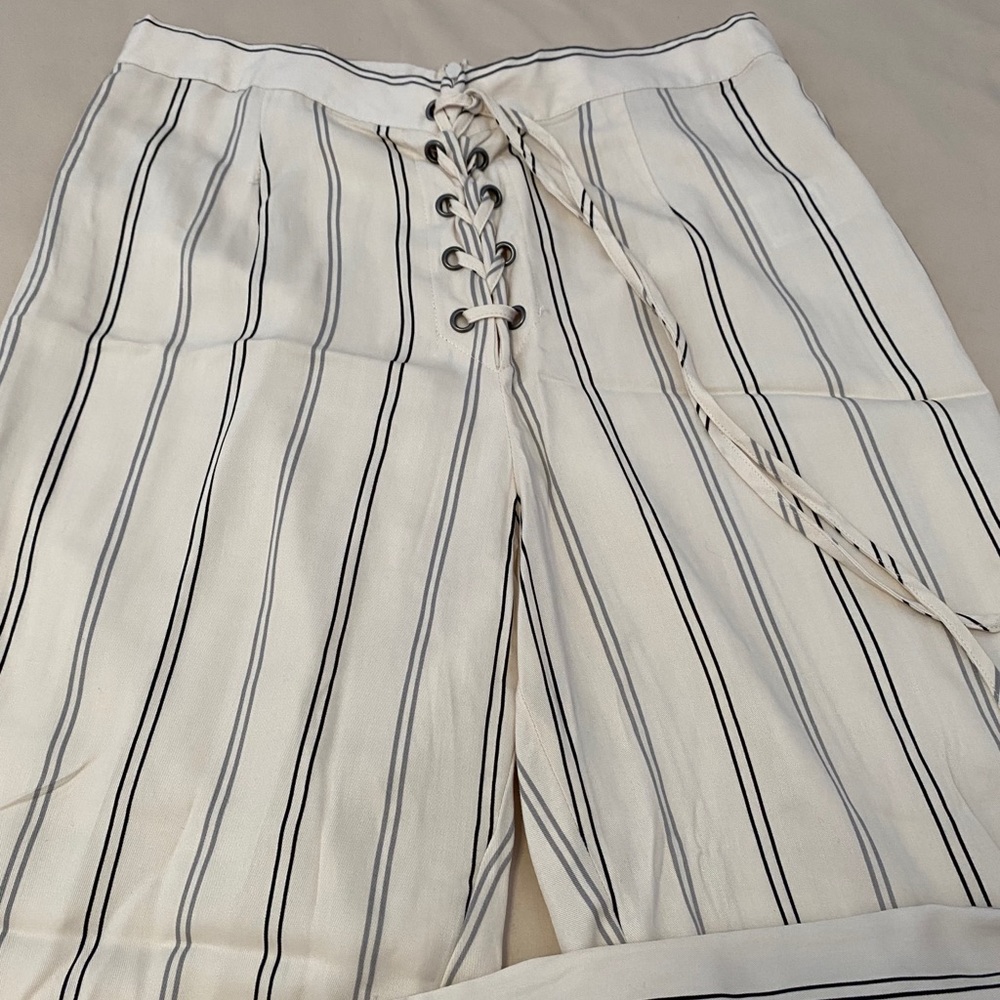 Pinstripe Wide Leg Pant